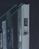 (für ESG 6 mm) Tür-Wandanschluss des Faltkonzepts der Serie FLAT Pendelfunktion (Öffnung nach innen und außen) bewährte