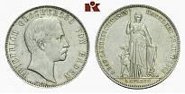 Gulden 1863. 1. Badisches Landesschießen in Mannheim. AKS 136; J. 78. Fast vorzüglich 385 Friedrich I.