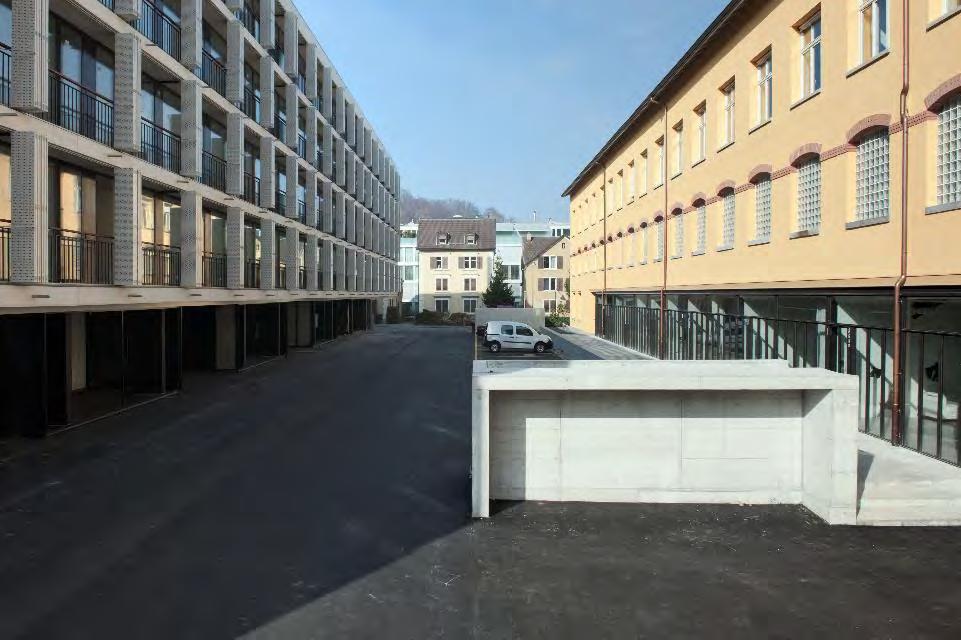 20 6 BESPIEL AREALBETRACHTUNG Merker-Areal, Baden (2006-2009) Foto: René Rötheli Zuerst wurde nur der Neubau betrachtet,