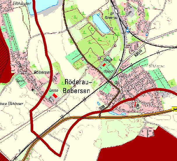 S 88 A Röderau mit Beseitigung des BÜ (2,0 km) III - IV Unvermeidbar Inanspruchnahme von Fläche im Überschwemmungsgebiet und in der Aue der Elbe Flächendeckend Inanspruchnahme von Böden mit sehr