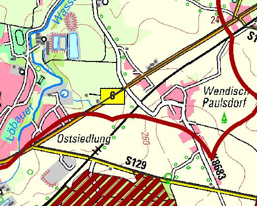 S 129 V Wendisch-Paulsdorf (2-streifiger Neubau 1,0 km) Unvermeidbar Flächendeckende Inanspruchnahme von Böden mit hoher und sehr hoher Bodenfruchtbarkeit Flächendeckende Inanspruchnahme von Flächen