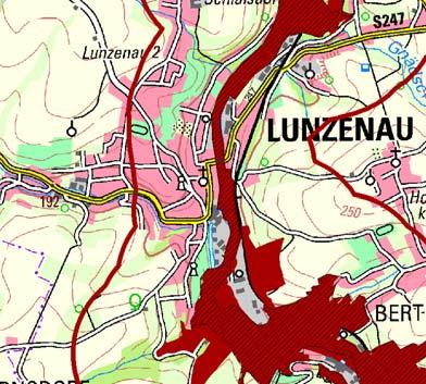 S 247 Verlegung in Lunzenau (2-streifiger Neubau, 0,7 km) III - IV Unvermeidbar Biotope hoher Bedeutung (Laubmischwald, mesophiles, tw.