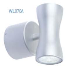 WL070A WW WL170A 2x4W-Spot aus Aluminium / schwarz komplett mit Wandbefestigungszubehör Sockel: ø60mm IP65 / Abstrahlwinkel 18 0
