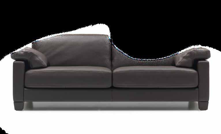 Sofa in 3 Breiten (174, 207, 237 cm) sowie 2 Tiefen (87 und 95 cm) lieferbar.