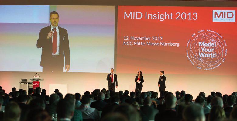 SZENE Business Process Management Keine Angst vor Modellierungs-Software w Unter dem Motto Model Your World fand die diesjährige MID Insight 2013 im Messezentrum Nürnberg statt.