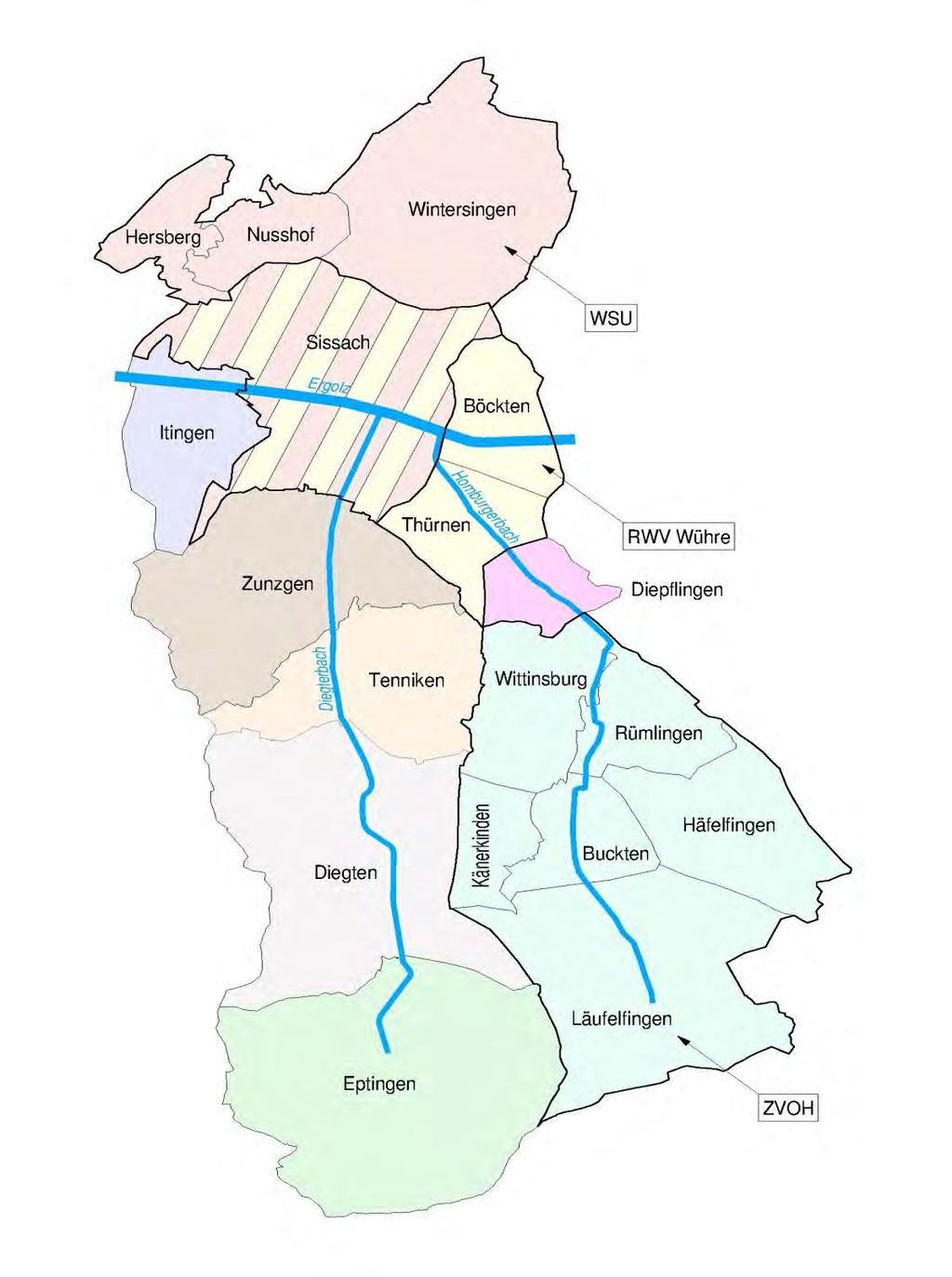 2.4 Planungsgebiet Die Region 3 besteht aus 18 Gemeinden (Böckten, Buckten, Diegten, Diepflingen, Eptingen, Häfelfingen, Hersberg, Itingen, Känerkinden, Läufelfingen, Nusshof, Rümlingen, Sissach,
