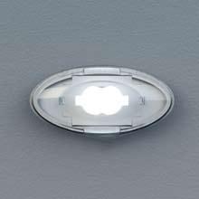 Downlight-Strahler DELTALUX Produktname / DO Kompakter Notlichteinsatz mit oval ausleuchtender ERT-LED-Leuchte zur Ausleuchtung der Flucht- und Rettungswege nach DN EN 60598-1, DN EN