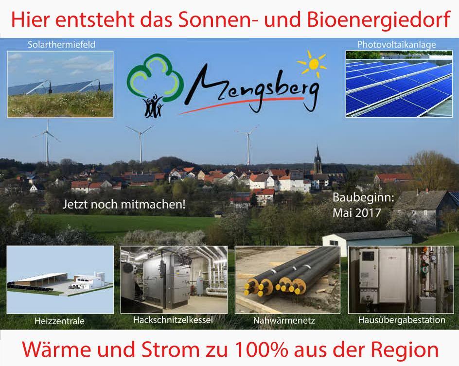 Sonnen- und Bioenergiedorf Mengsberg 35279 Neustadt (Hessen) Projektsteckbrief Das Golddorf * Mengsberg ist ein Ortsteil der Stadt Neustadt (Hessen) Lage: ca. 30 km nordöstlich von Marburg Ca.