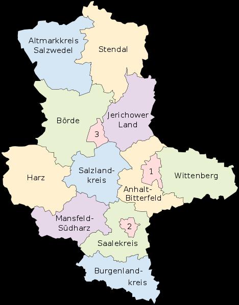 3: Dessau-Roßlau mit 86.000 Ew. Nr. 4: Lutherstadt Wittenberg mit 49.000 Ew. Stadt Falkenstein/Harz mit 5.800 Ew.