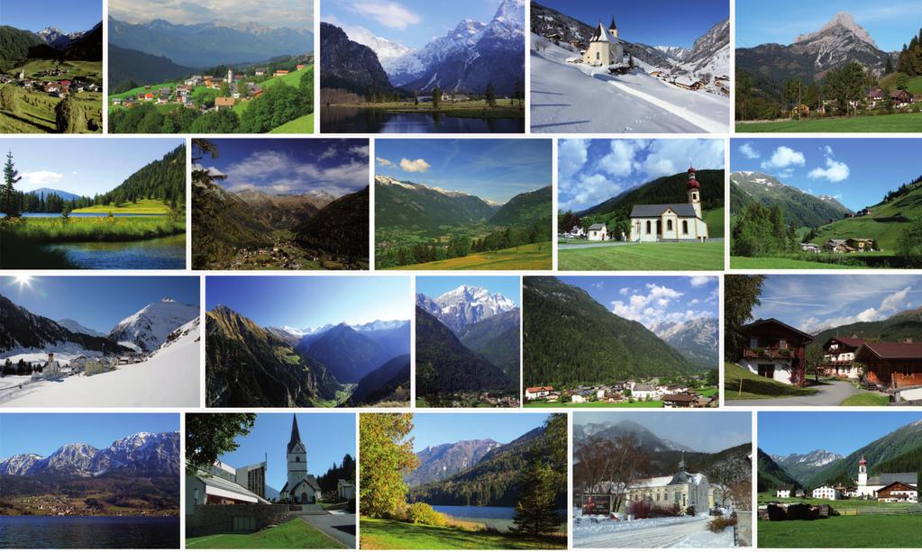 171 Abb. 7: "Bergsteigerdörfer": v. l. n. r.: Kartitsch im Tiroler Gailtal (Foto A. Goller); Blons im Großen Walsertal (Verein Gr. Walsertal Tourismus); Grünau im Almtal (U.