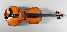, Ahorn und Fichte, mit geschwungenen Zargen, Gebrauchsspuren, L Korpus 36 cm. 53 Violine in Gambenform 20 Anfang 20. Jh.