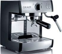 Espresso Maschinen ES 702 Thermoblock mit Edelstahlleitung, Espressozubereitung mit Kaffeemehl, kurze Aufheizzeit, Drehknopf für manuellen Bezug, einfache Kaffeezubereitung mit Kaffee-, Aroma- oder
