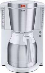 Kaffeeautomaten mit Thermokanne Look IV Therm de luxe Programmierbarer Wasserhärtegrad, Anzeige des Verkalkungsgrades, Entkalkungsprogramm, AromaSelector, automatische Endabschaltung