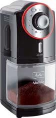 Kaffeemühlen Molino Kaffeemenge für 2-14 Tassen einstellbar, Mahlgradeinstellung in 17 unterschiedlichen Stufen, herausnehmbarer Einzelteile, Mahlscheibe, Auffangbehälter und Deckel, automatische