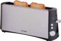 Toaster 2-Scheiben-Toaster langschlitz 3810 Für 2 Toastscheiben, Sicherheitsabschaltung, Stopptaste, Nachhebevorrichtung, stufenlos wählbarer Bräunungsgrad, Graubrot-Funktion, abnehmbarer