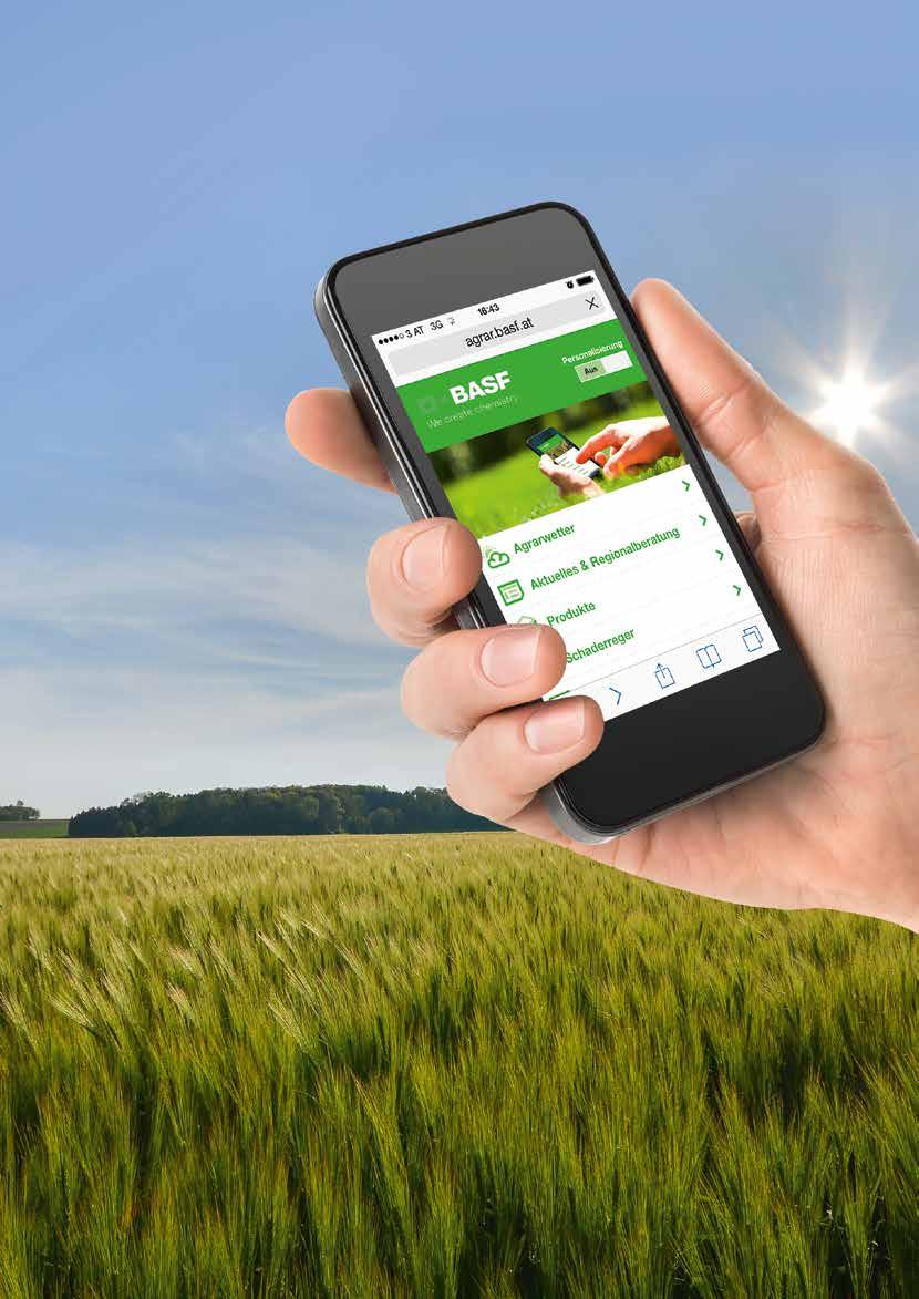 Surfen Sie mobil auf m.agrar.basf.at Mobil in Ihrer Hand Bestens und persönlich informiert egal wann und wo.