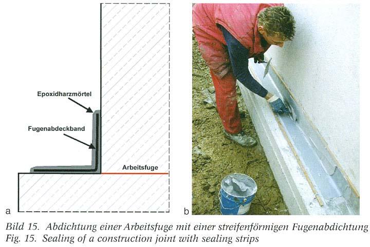 zulässige Wasserdruck aus dem AbP, wobei in Österreich der Wasserdruck generell bei butylkautschukbeschichteten Fugenblechen auf 1 m Wassersäule begrenzt ist.