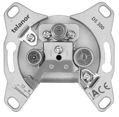 Antennendosen und Zubehör Prises d'antenne et accessoires DS 300 Satelliten-Antennen-Dose Breitband Prise d'antenne satellite à large bande für Einzel- und Stichleitungsanlagen Rückweg und
