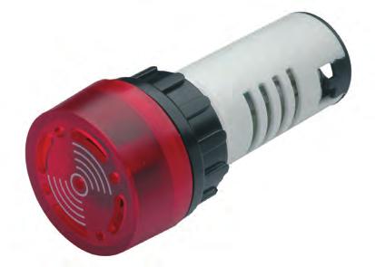 LED-Einbaublinkleuchte mit Summer P 22 DBF Leuchtmelder/Summer-Kombination für 22,5 mm Montagebohrung Gewährleistung von hoher (IP 65) zum Gehäuse erhabene Bauform, dadurch hohe Signalwirkung zu