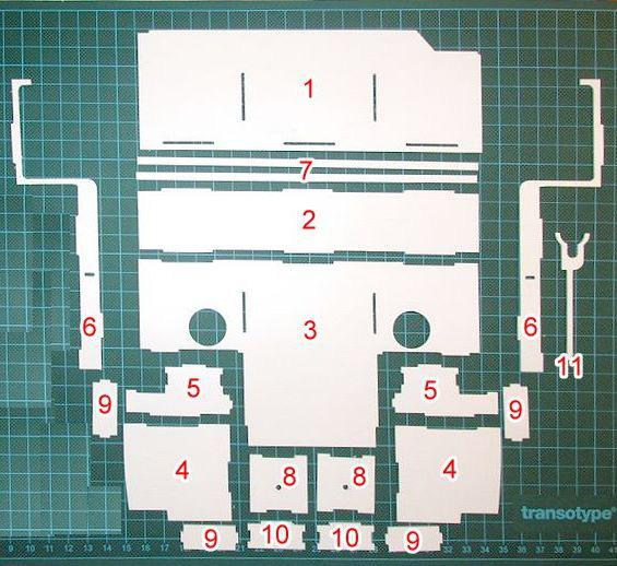 Bauanleitung Bausatz Fahrerhausboden für den TAMIYA MAN TGX 2-/3-Achser (1:14,5) - erweiterte Version - Dieser Teilesatz ist für ein Fahrerhaus des TAMIYA MAN TGX 2-Achser oder 3-Achser konzipiert.