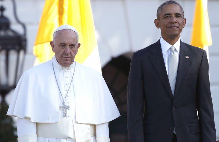 Papst und Obama 2015 vereint gegen Klimawandel Umwelt-Enzyklika von Papst Franziskus "Laudato si' -