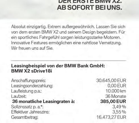 Bereits auf den ersten Blick ist der BMW X2 unschlagbar.