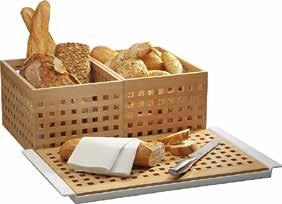 Brotstation Buchen-Holz, ohne Tablett, 52 x 34 cm, 2 cm h 204018 / VE 1 Box nieder Brotstation