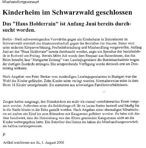 Kinderheime sind erneut in die Schlagzeilen geraten Tatort Kinderheim Kinderheim geschlossen.