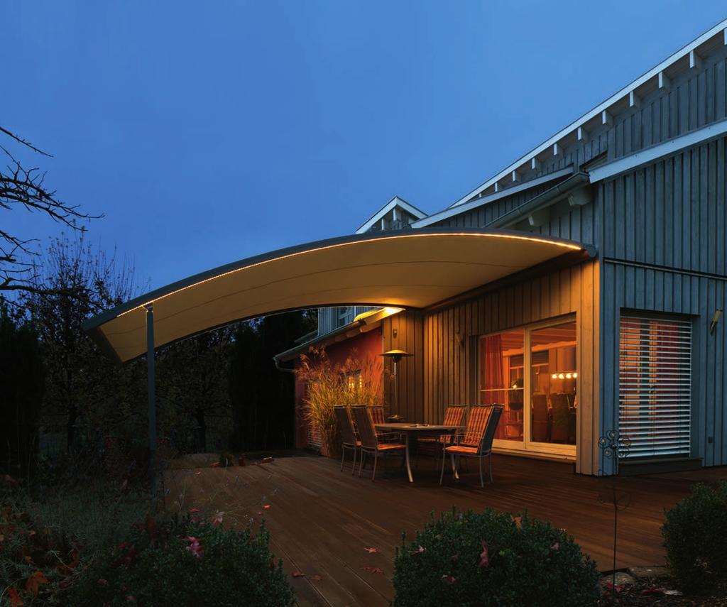 Strahlend schön: Integrierte LED-Beleuchtung Sie freuen sich auf einen lauen Sommerabend auf Ihrer Terrasse?