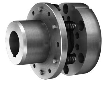 HE and HC versions A SURE-flex or TEX-O-flex coupling flange is mounted on the coupling an allows the torque to be transmitted through a flexible element allowing misalignments.