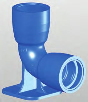 Düker Hydranten-Fußbogen mit Novo-Muffen Typ MMN und MMNR PN 10/16, für Wasser, nach DIN EN 545 MMN und MMNR-Stück mit Doppelkammermuffen nach DIN 28603 TYTON mit Vorkammer.
