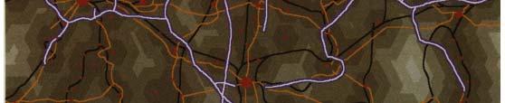 Bahnhöfe (Vektordaten) und Abstandszonen (Rasterdaten)