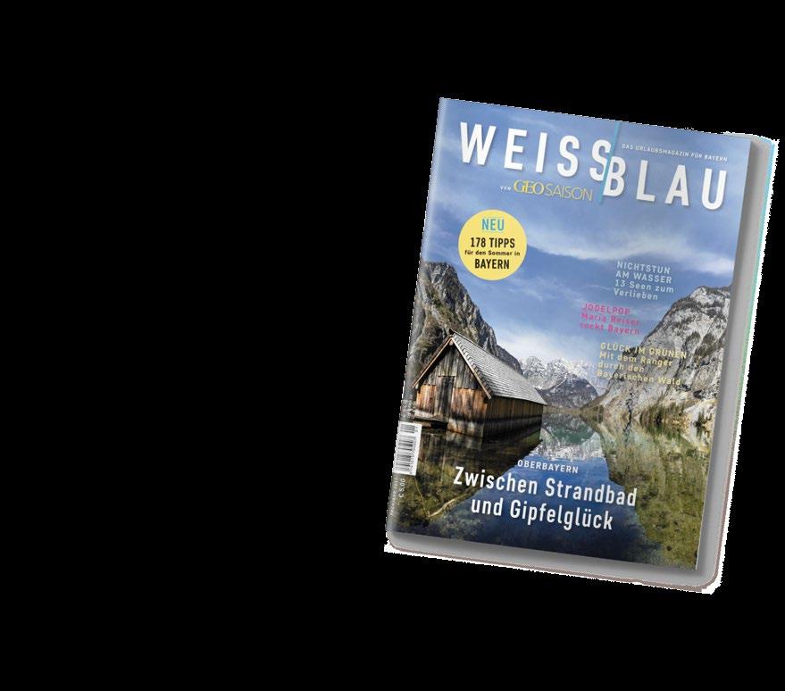 Inhalt WEISS/BLAU Das Urlaubsmagazin für Bayern WEISS/BLAU ist das neue Urlaubsmagazin aus dem Hause Gruner + Jahr, das sich ausschließlich dem Reise- und Urlaubsland Bayern widmet.