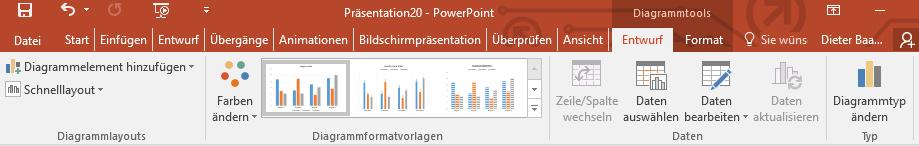 7.2Diagrammtools Entwurf & 1. KlickeaufdasDiagramm,damitdieDiagrammtoolserscheinen. 2.