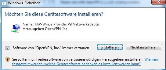 Schritt 1: OpenVPN Installationsvorgang Laden Sie sich den aktuellen OpenVPN-Client für Ihre Windows-Version von der offiziellen Webseite des Herstellers 2 herunter und installieren Sie diesen als