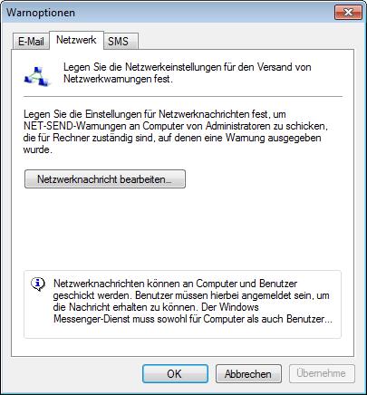 Screenshot 97: Warnoptionen Registerkarte Netzwerk 5.