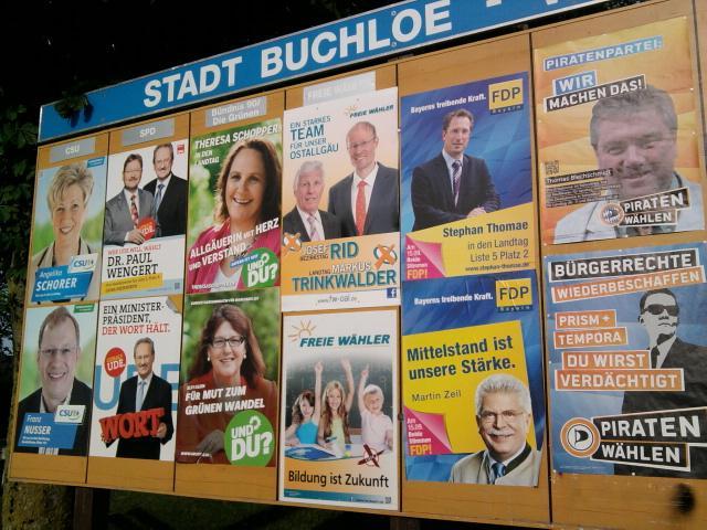 Foto: D. Claus Die Parteien werben auch bei Landtagswahlen intensiv um die Gunst der Wähler.