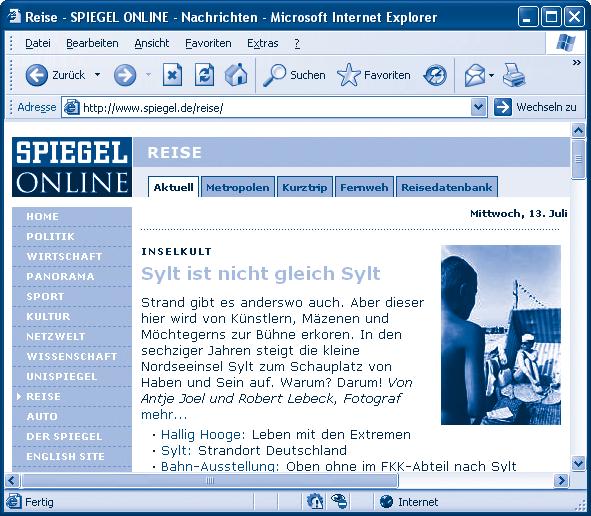 Inhaltsverzeichnis 6 Bin ich drin? Internet, E-Mail und mehr 269 Kleine Einführung ins Internet... 270 Surfen im WWW.