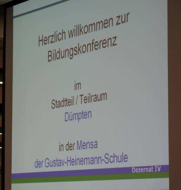 E. Vierte Bildungskonferenz im Teilraum Dümpten (14.
