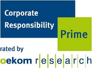oekom corporate rating Eckpunkte des Corporate Ratings von oekom research Absoluter Best-in-Class-Ansatz Nur Unternehmen, die die branchenspezifische Mindestnote erreichen, werden als Best in Class
