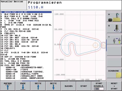 Programmlauf-Grafik (Option 20) Bei der TNC 620 sind Programmier- und Test-Grafik auch parallel zur Werkstück-Bearbeitung verfügbar.