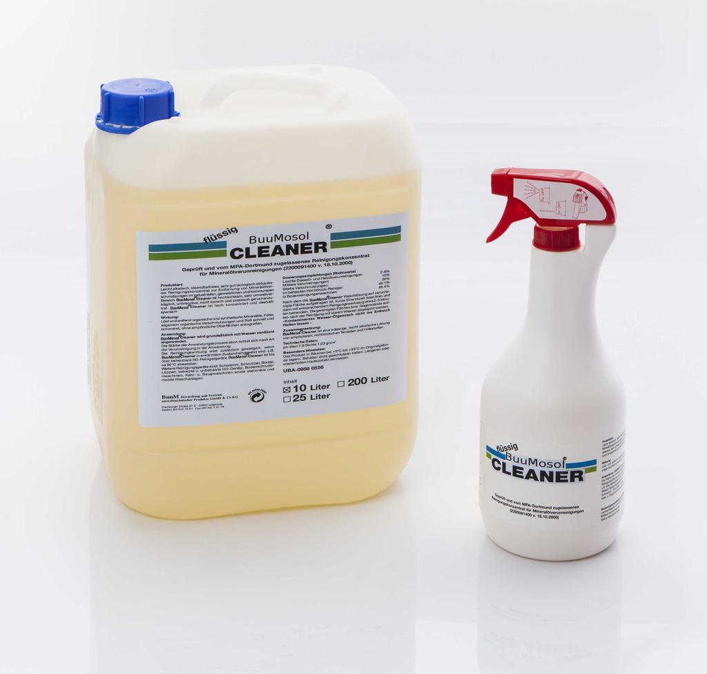 40 l/ HEL CP1-Palette mit 50 Säcken BuuMosol biologische abbaubare wasserlösliche Reinigungsmittel geprüft und zertifiziert zur Entfettung von Verkehrsflächen zur Reinigung mit Tiefenwirkung