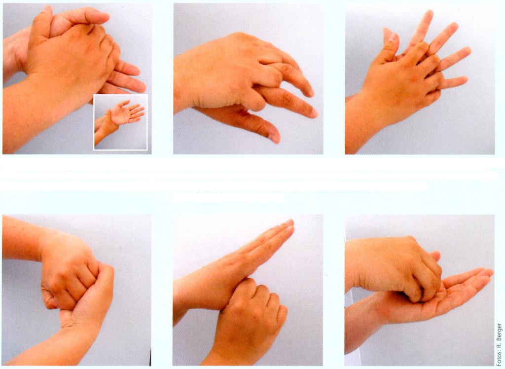 Grippe A(H1N1) 1. Schritt: Händefläche auf Handfläche reiben; mit gestreckten geschlossenen Fingern (inkl. Handgelenk) 2.