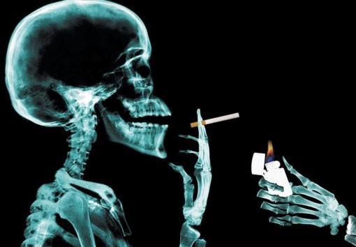 Tägliche Lungendosis durch Rauchen 20 Zigaretten pro Tag