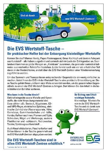 Wallerfangen - 21 - Ausgabe 10/2013 SPERRMÜLL Sperrmüll kann bis zu einer Menge von 2 Kubikmetern kostenlos an den EVS Wertstoff-Zentren abgegeben werden.