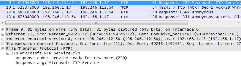 Wenn die FTP-Sitzung beendet ist, sendet der FTP-Client einen Befehl zum Beenden ("quit"). Der FTP- Server bestätigt die FTP-Beendigung mit einer Antwort: 221 Goodbye.