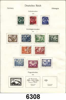 .. 180,- 6307 Gestempelte Sammlung 1933 bis 1945