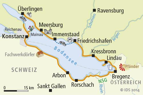 1. Tag Konstanz/Kreuzlingen Anreise Sie beginnen Ihre schöne Radreise im sehenswerten Konstanz, der größten Stadt am Bodensee, die sich auch heute noch mittelalterlich präsentiert.