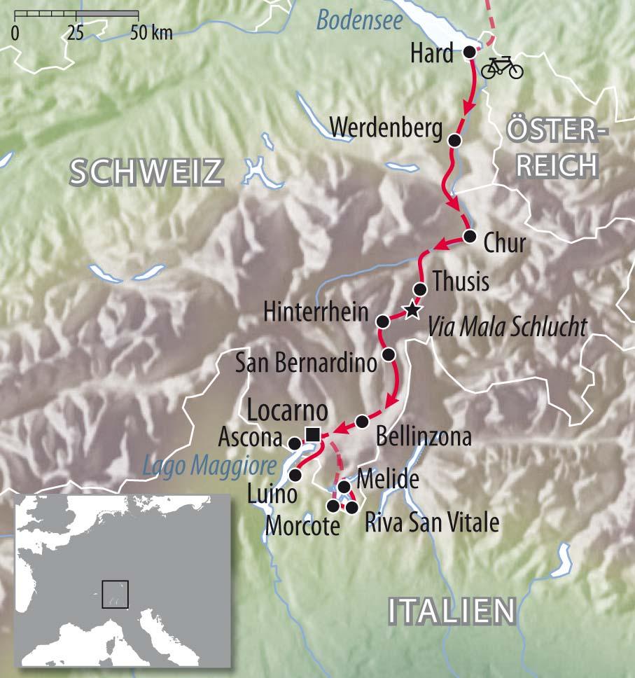 Ihre Reiseinformationen Radreise vom Bodensee ins