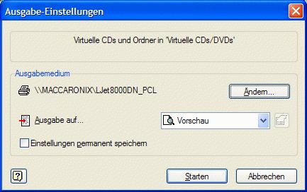 Virtual CD v6 elle CD, deren Eigenschaften bearbeitet werden sollen, in der CD Verwaltung ausgewählt werden.